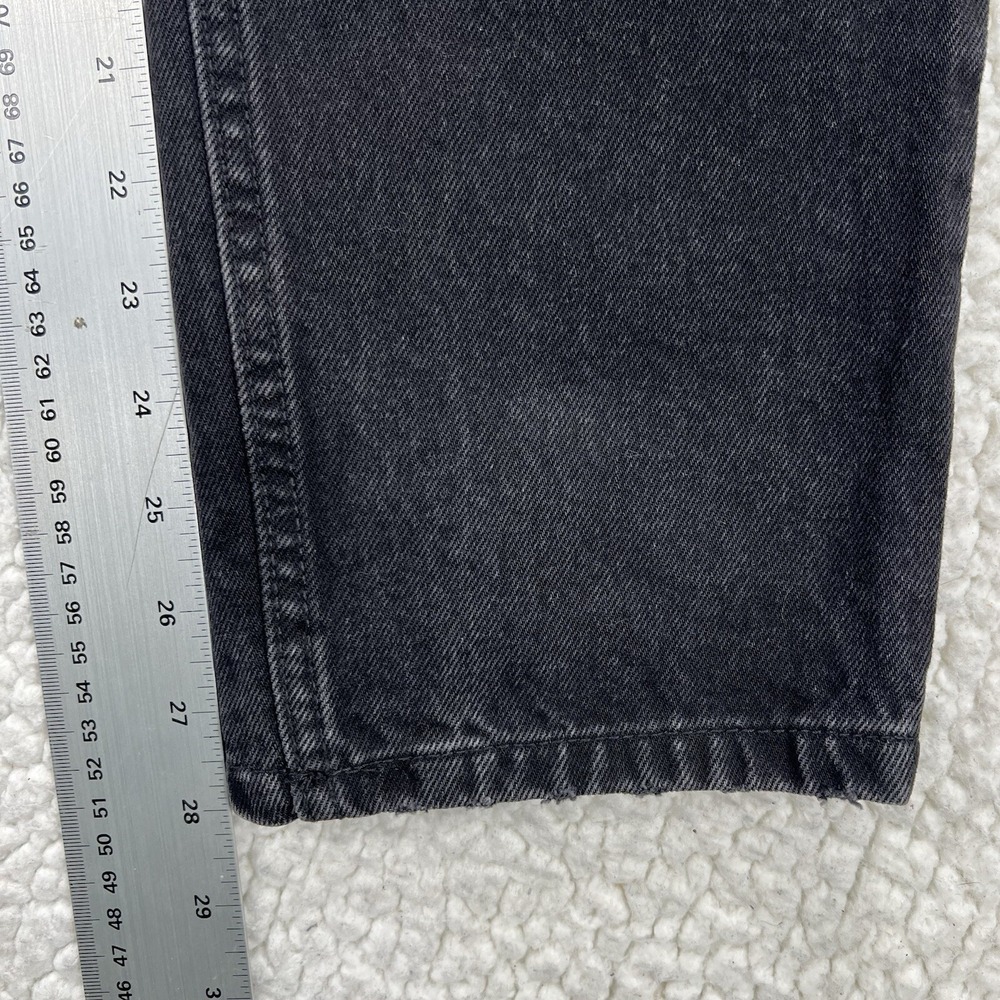 Zara Tapered Jeans Women's Size 26x28 Black Normcore Casual Everyday Distressed - Picture 8 of 10